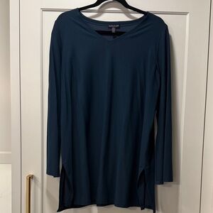 Eileen Fisher Teal Long Sleeve Top